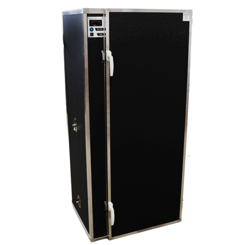Black Jet Warming Cabinet: 1 120l barrel, 3 buckets 45 kg, 150 jars, 4 stainless steel shelves