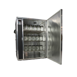 Black Jet Warming Cabinet: 1 120l barrel, 2 buckets 45 kg, 100 jars, 3 stainless steel shelves