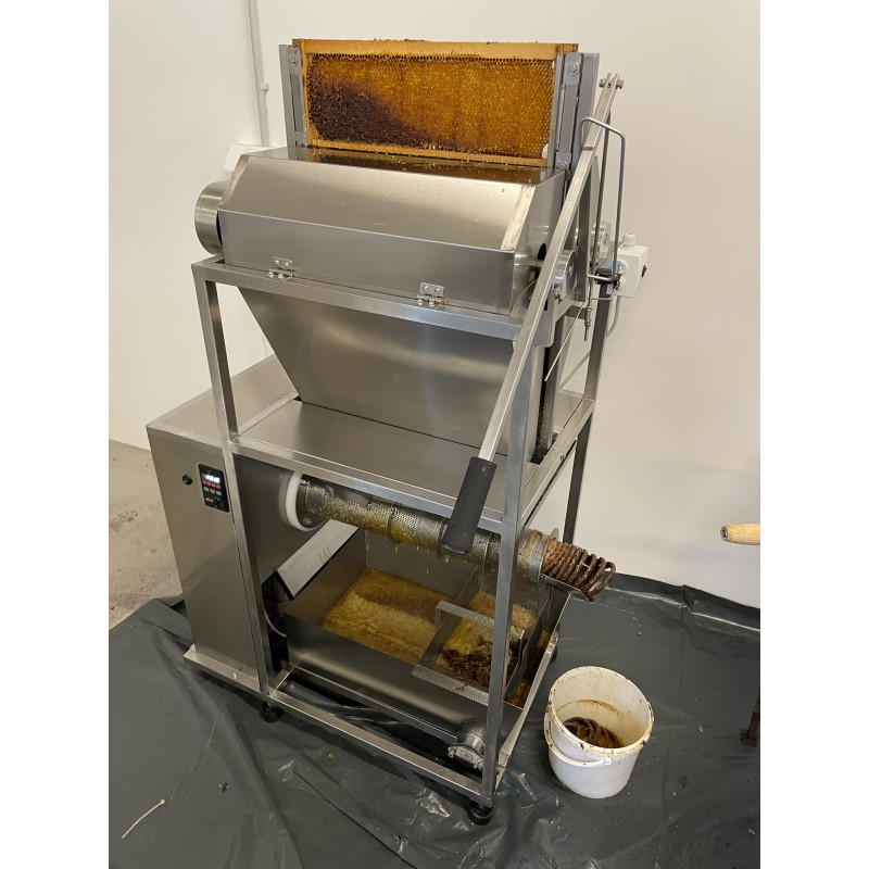 Electric Uncapping Machine with Honey and Wax Separator / Screw Press 80kg/h